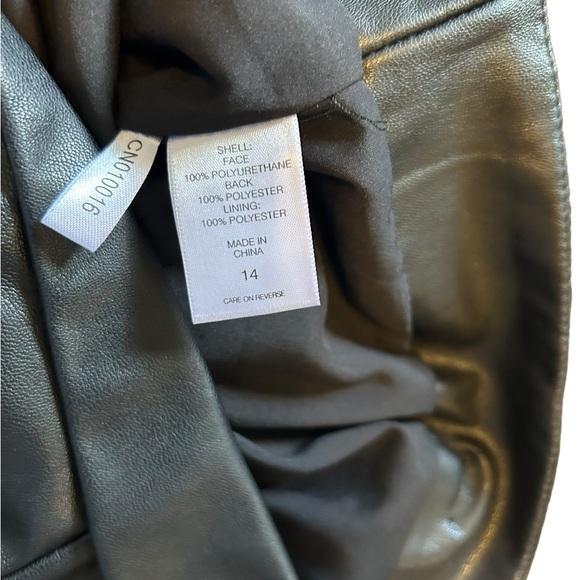 New York and company black faux leather midi skirt size 14 - Picture 6 of 7